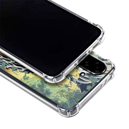 Kirifuri Falls in Kurokawa Mountain by Hokusai Galaxy A36 5G Clear Case